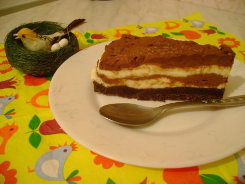 Cheesecake duo de ciocolată